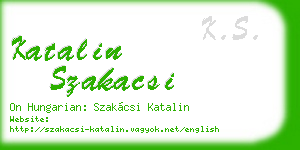 katalin szakacsi business card