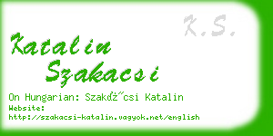 katalin szakacsi business card